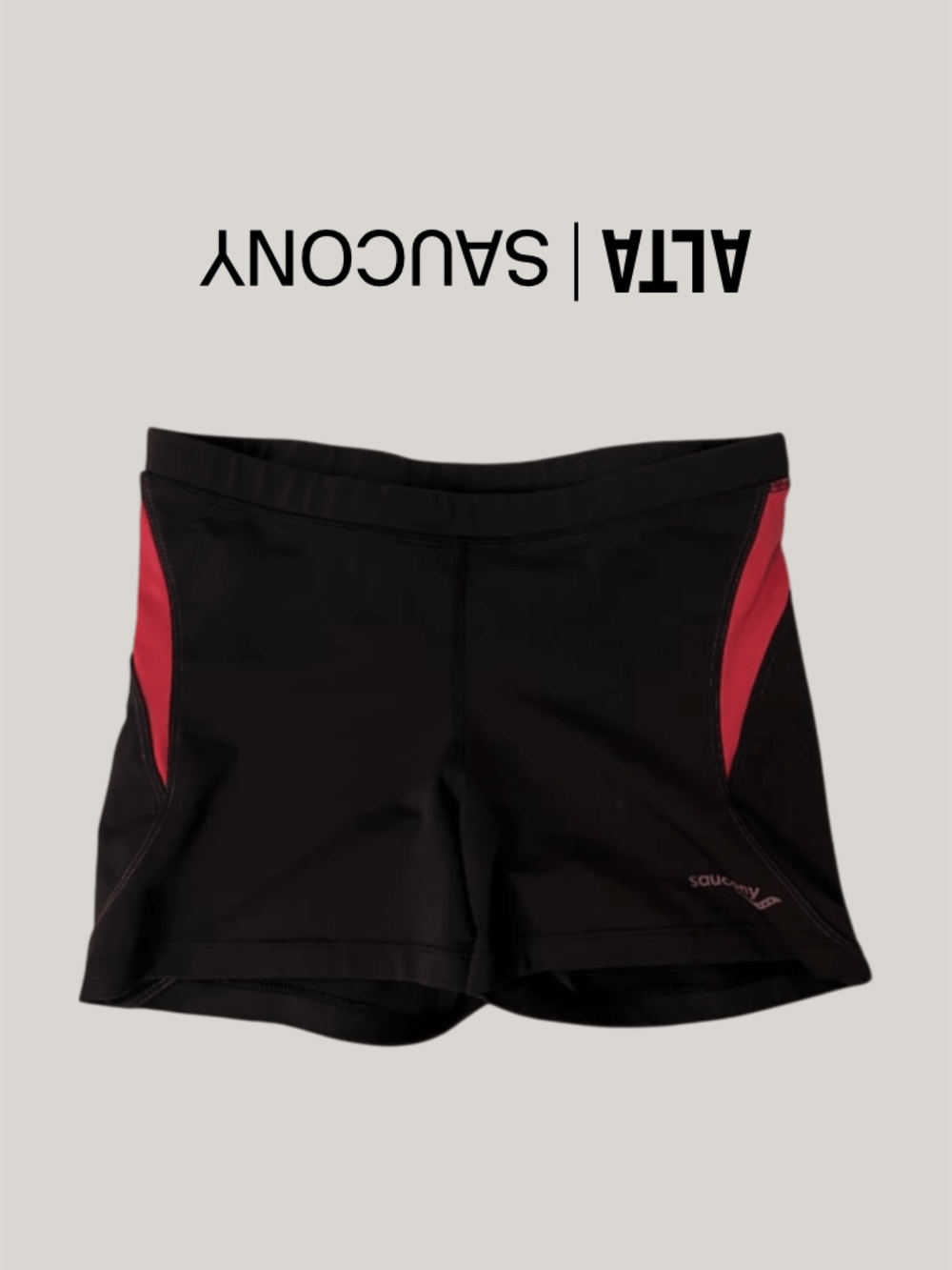 Saucony Black Tube Top with Red Panels